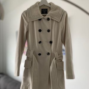 Vintage Atmosphere Pea Coat White